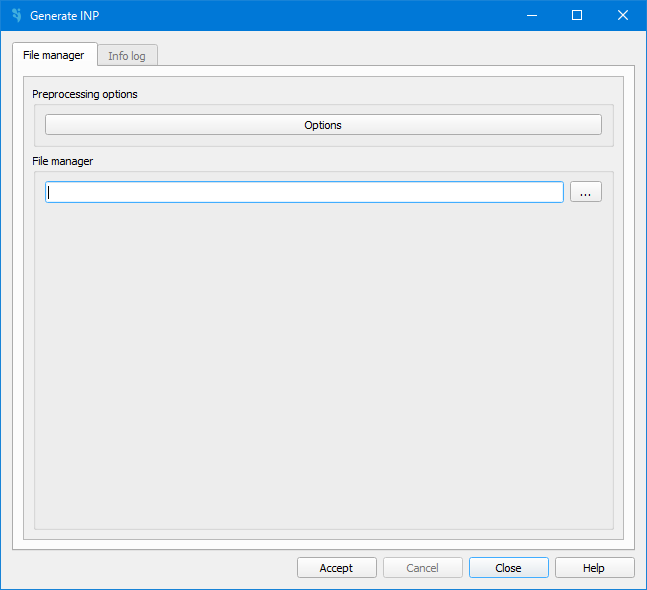 8.2.2. Dialog Generate INP — IberGIS Documentation documentation